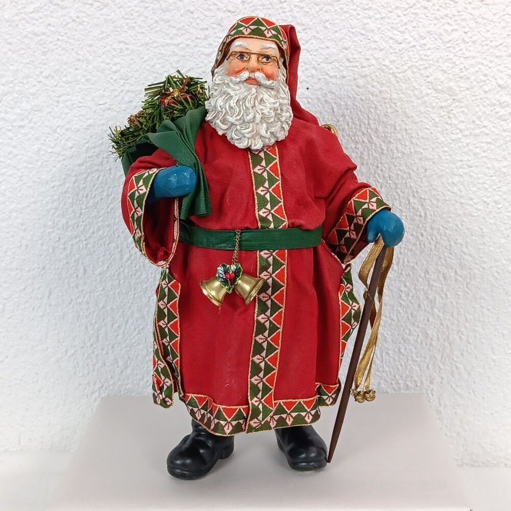 Clothtique Santa By Possible Dreams Traditional St Nicholas Holding Toy Sack
